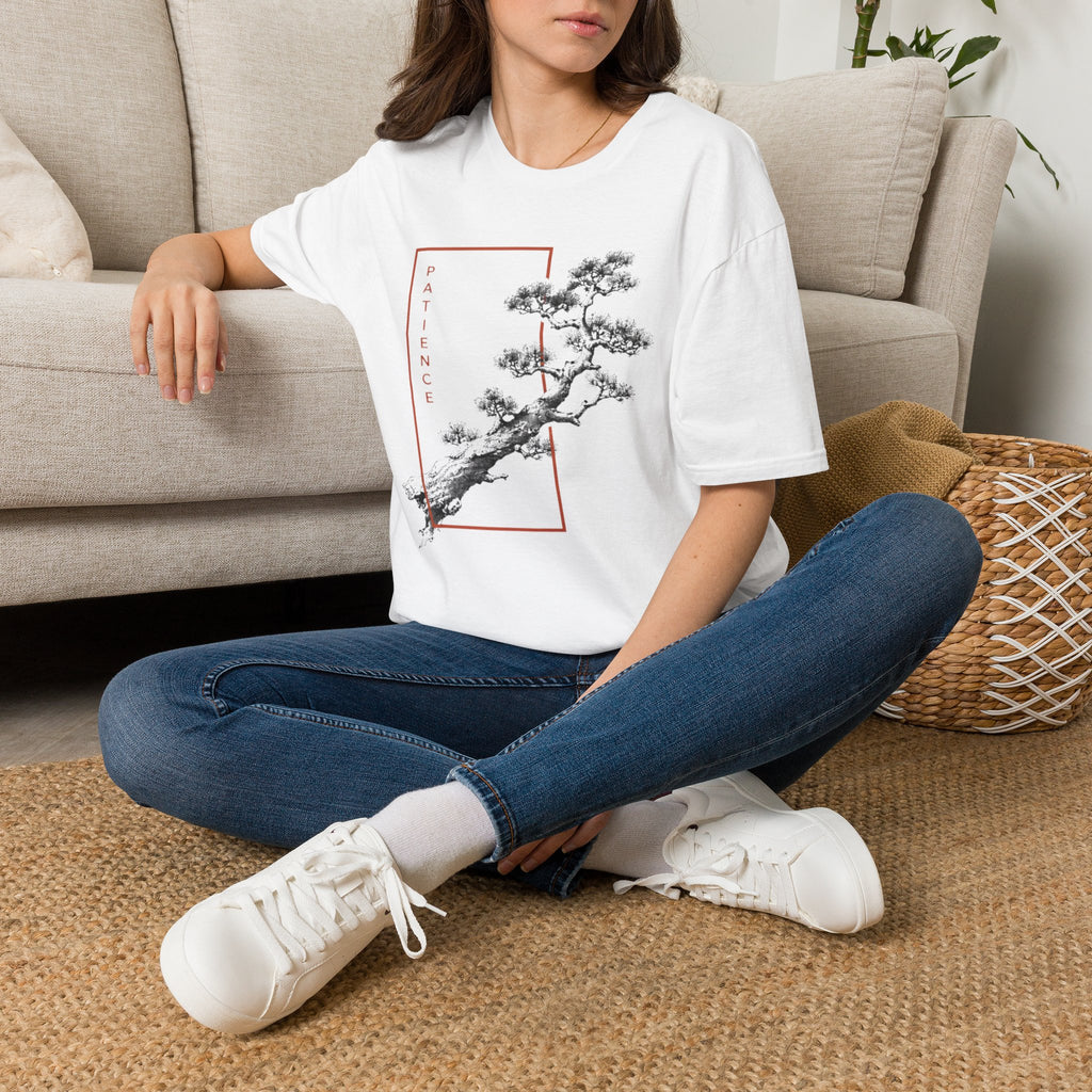 Patience Japanese Bonsai T-Shirt by Zen & Zucchinis Slow Garden Club