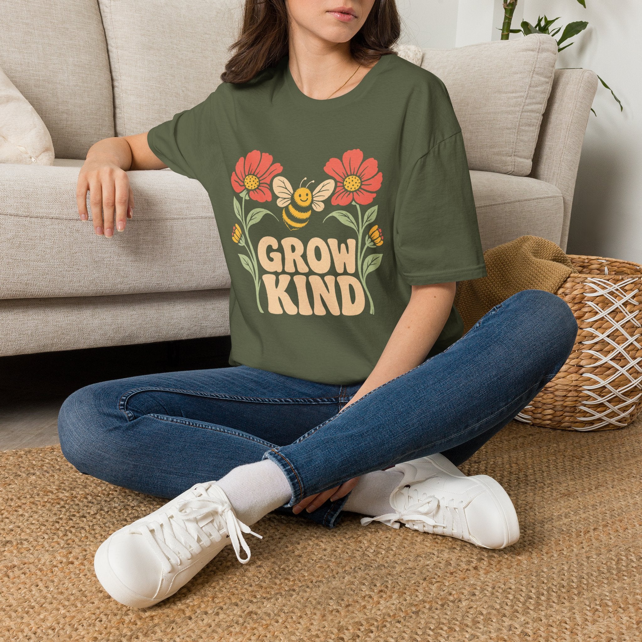 Grow Kind Flower Bee T-Shirt