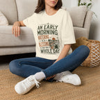 Early Morning Watering Blessing Garden T-Shirt by Zen & Zucchinis Slow Garden Club