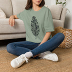 Feather of Luck T-Shirt by Zen & Zucchinis Slow Garden Club