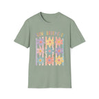 Flower On Stripes Summer Garden T-Shirt