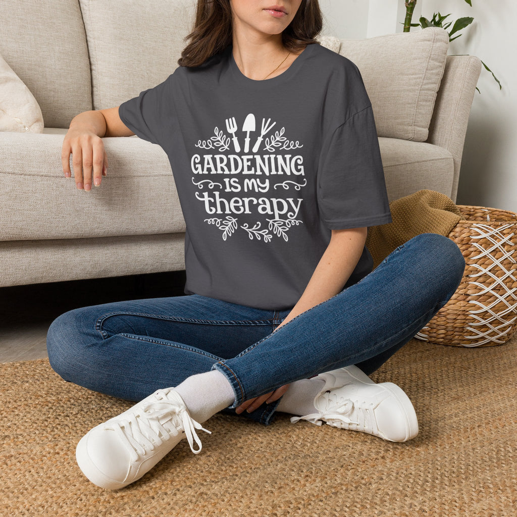 Gardening Is My Therapy T-Shirt by Zen & Zucchinis Slow Garden Club