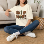 Grow More, Worry Less Garden T-Shirt by Zen & Zucchinis Slow Garden Club