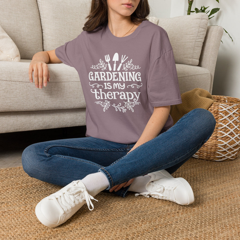 Gardening Is My Therapy T-Shirt by Zen & Zucchinis Slow Garden Club