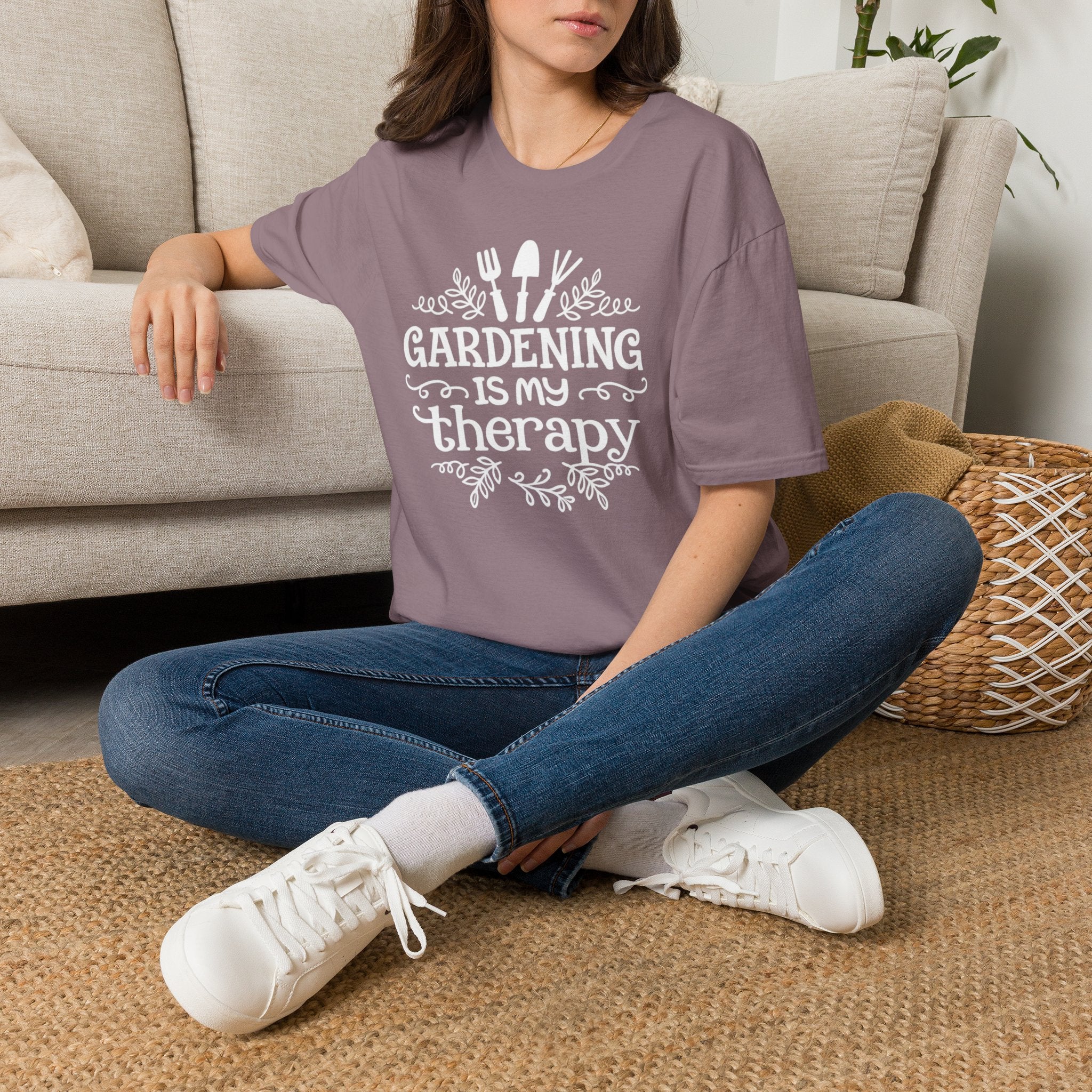 Gardening Is My Therapy T-Shirt by Zen & Zucchinis Slow Garden Club