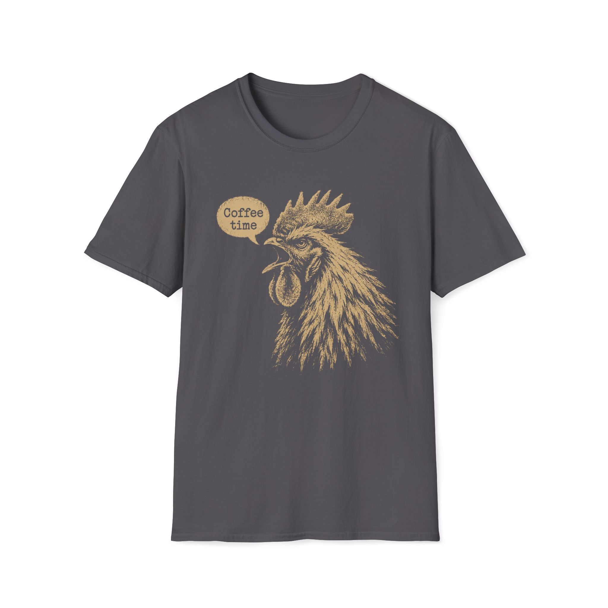 Coffee Time Cottage Garden Rooster T-Shirt