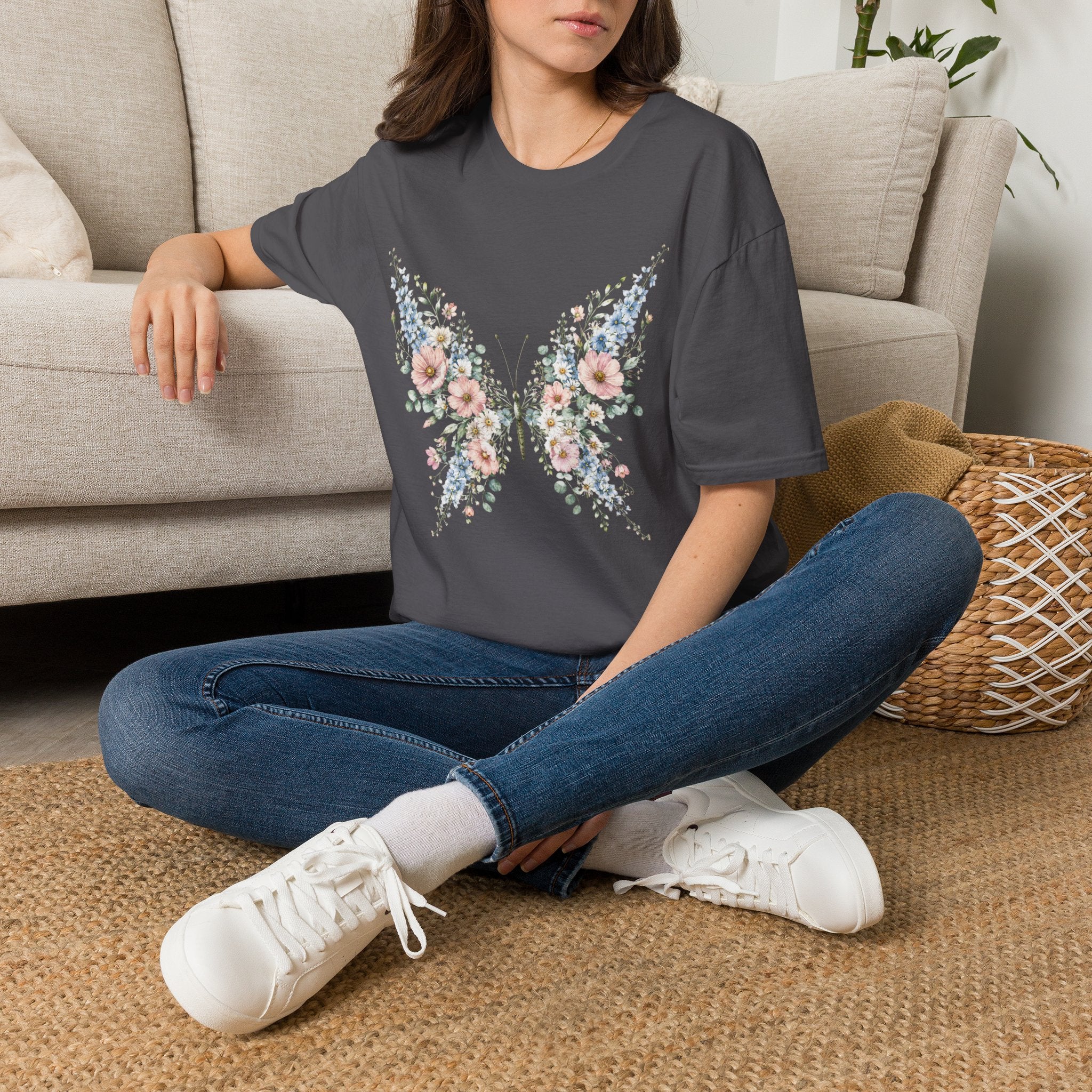 Flower Butterfly Beauty Garden T-Shirt