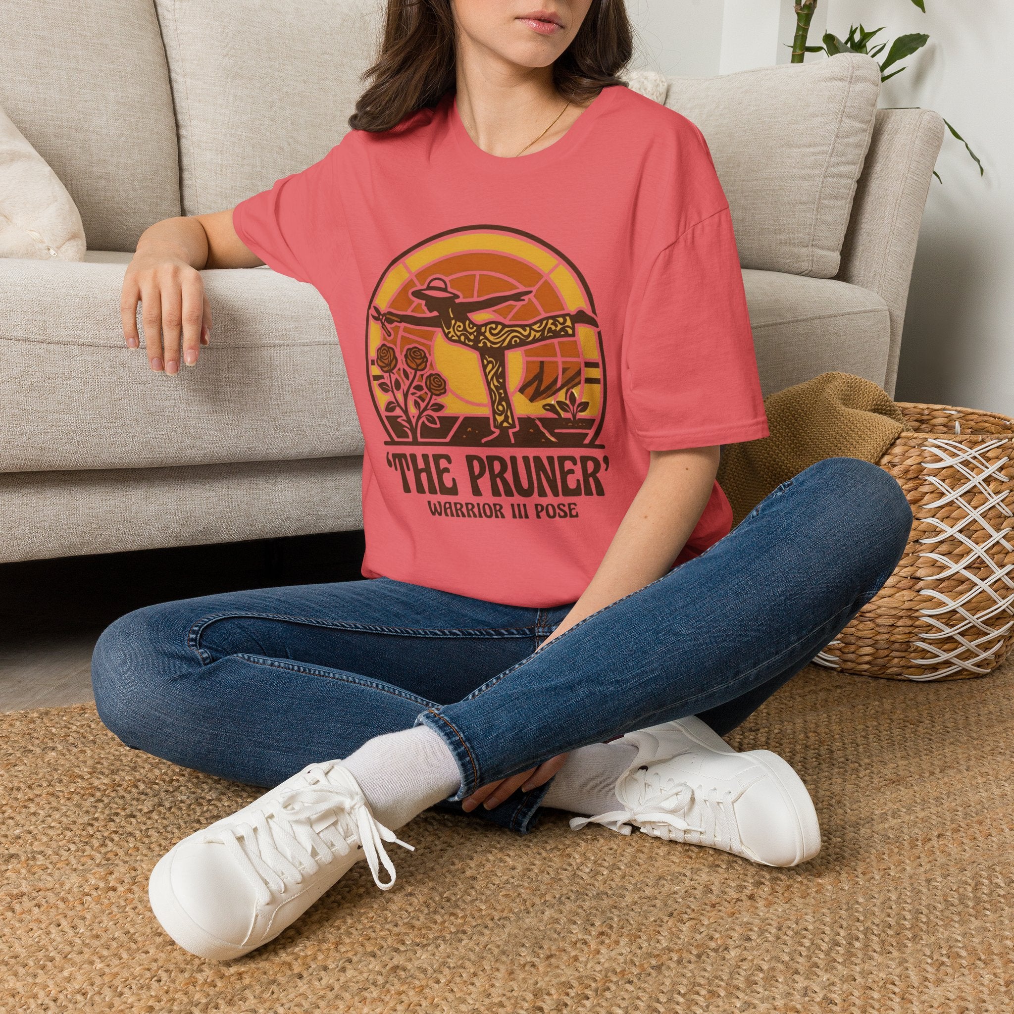 The Pruner Gardening Pose T-Shirt by Zen & Zucchinis Slow Garden Club
