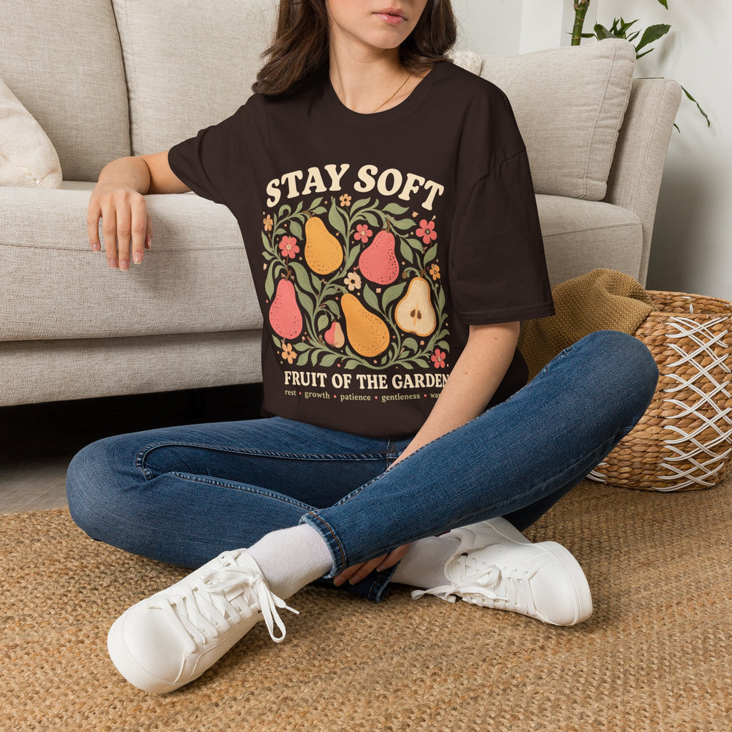 Stay Soft Fruit of the Garden Cottage T-Shirt by Zen & Zucchinis Slow Garden Club