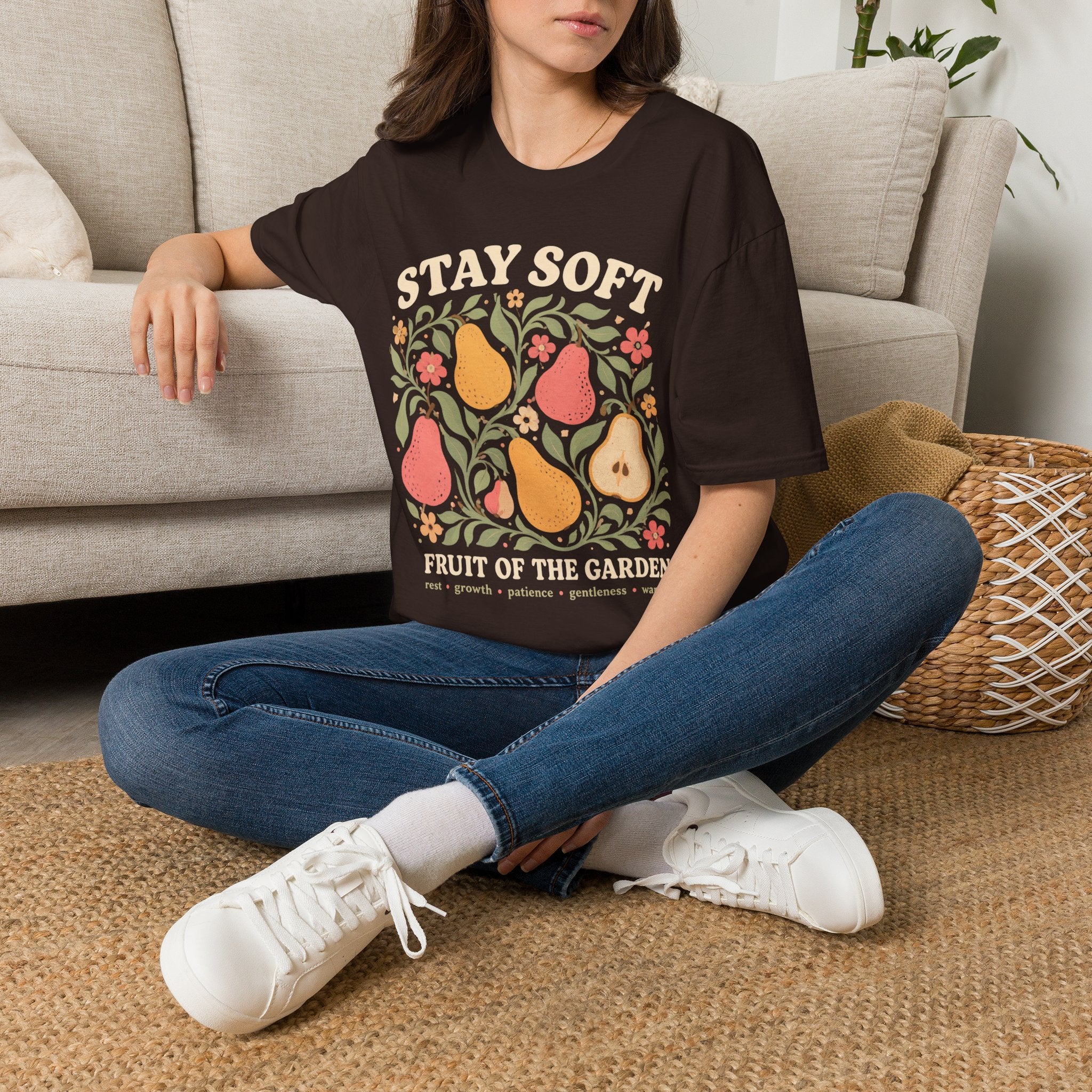 Stay Soft Fruit of the Garden Cottage T-Shirt by Zen & Zucchinis Slow Garden Club