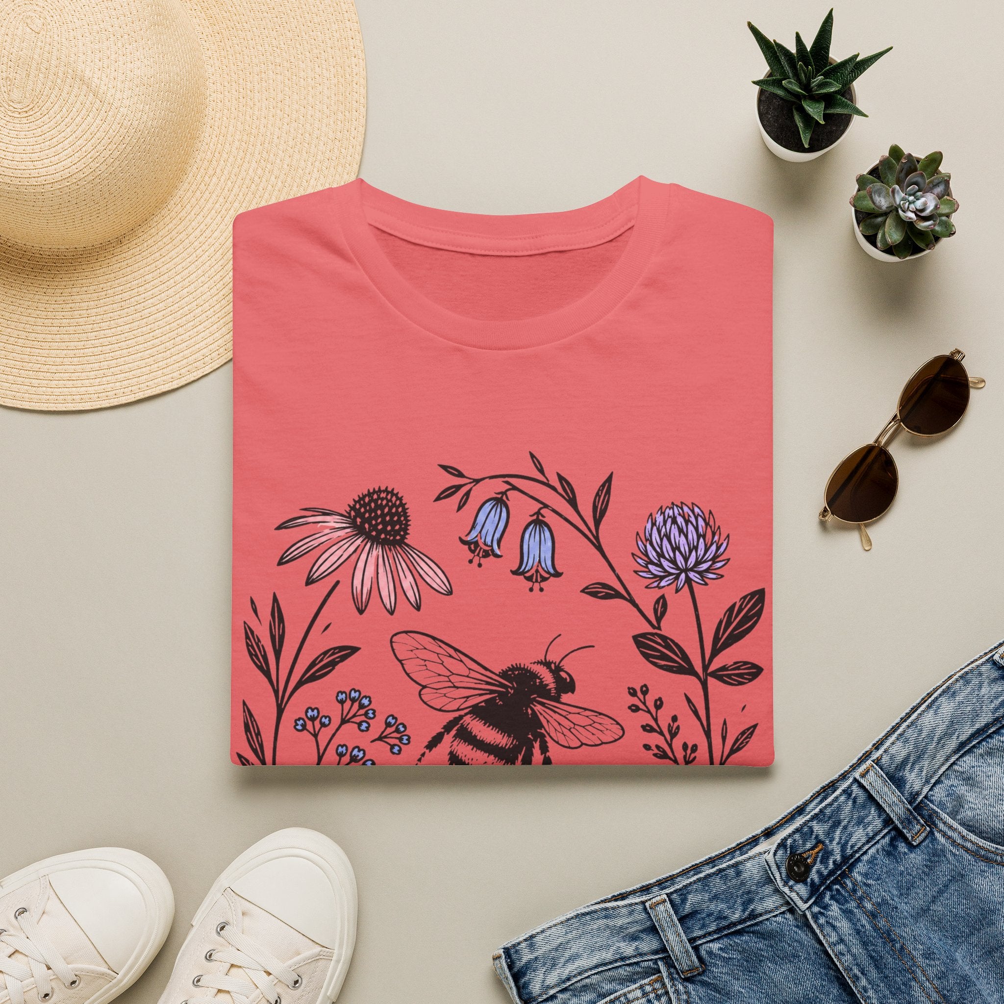 Bee WIth Wildflowers T-Shirt