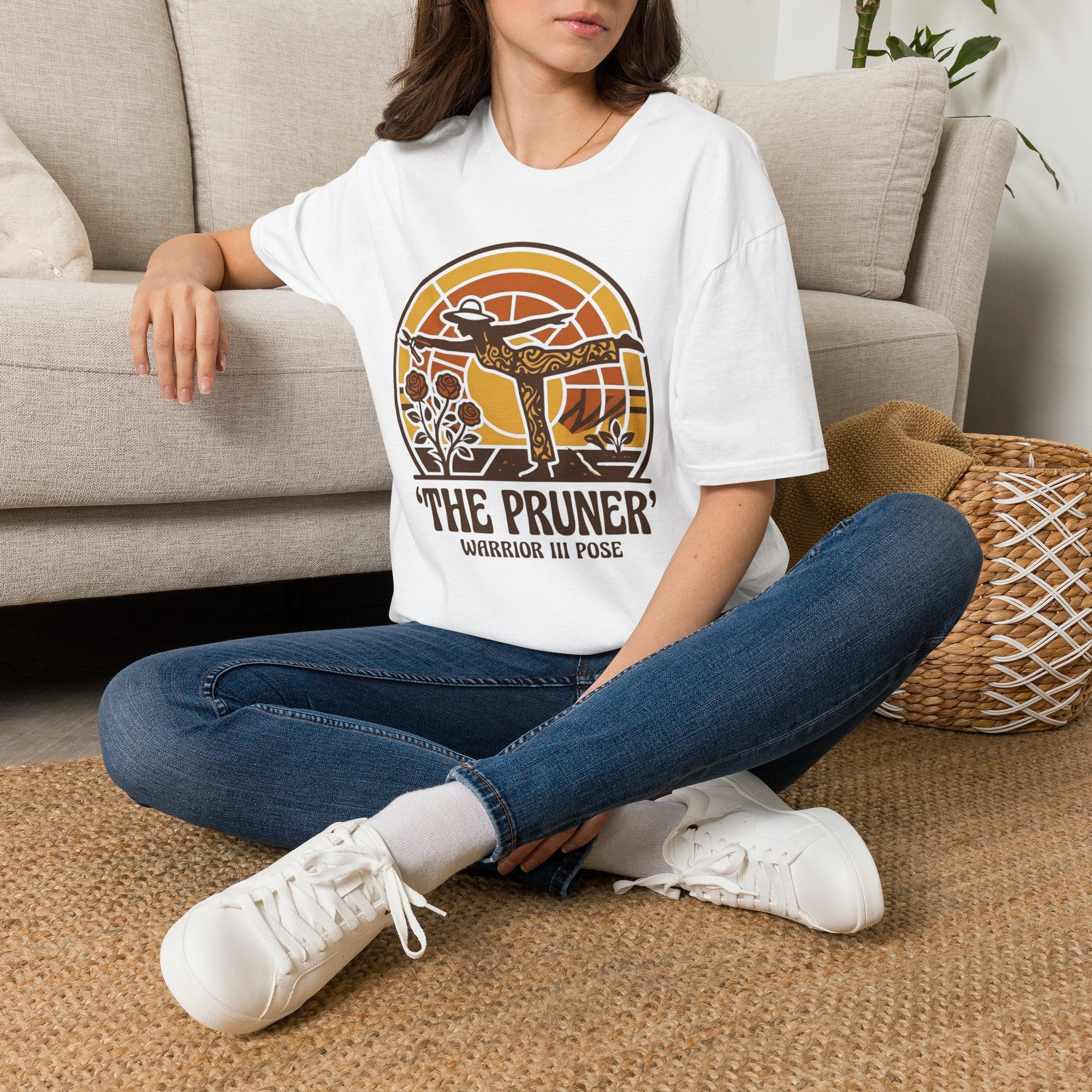 The Pruner Gardening Pose T-Shirt by Zen & Zucchinis Slow Garden Club