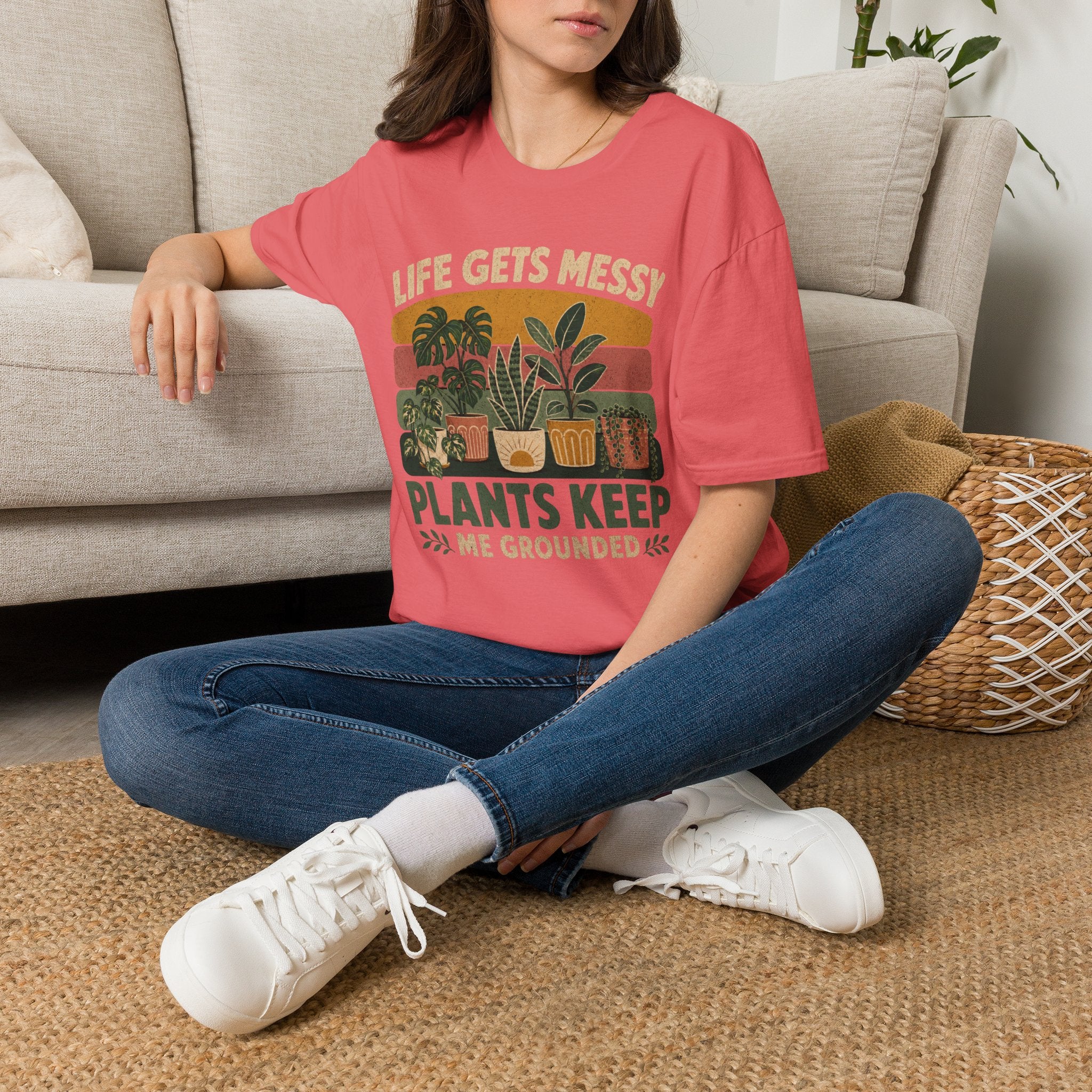 Life Gets Messy Plant Keep Me Grounded T-Shirt