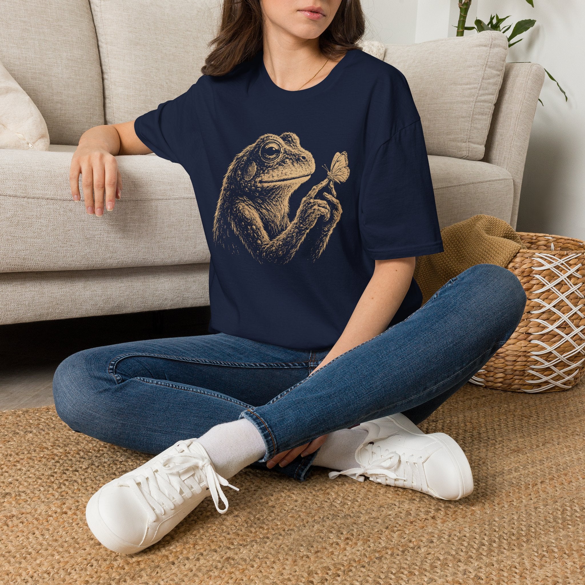 Frog & Butterfly Garden Friends T-Shirt by Zen & Zucchinis Slow Garden Club