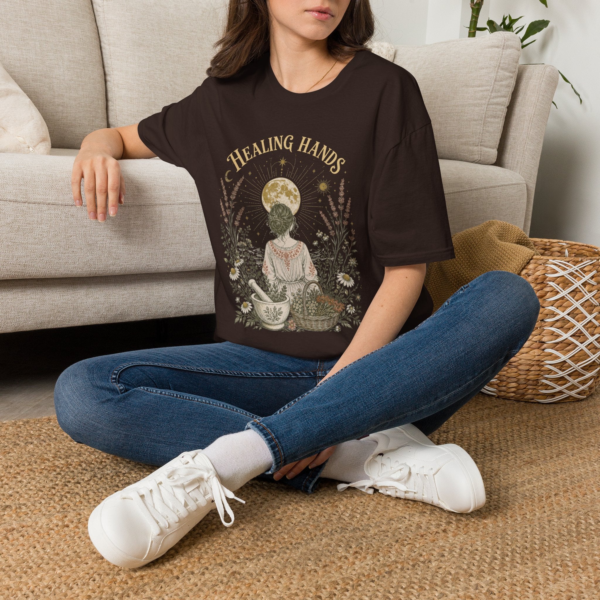 Healing Hands Garden Mother T-Shirt by Zen & Zucchinis Slow Garden Club
