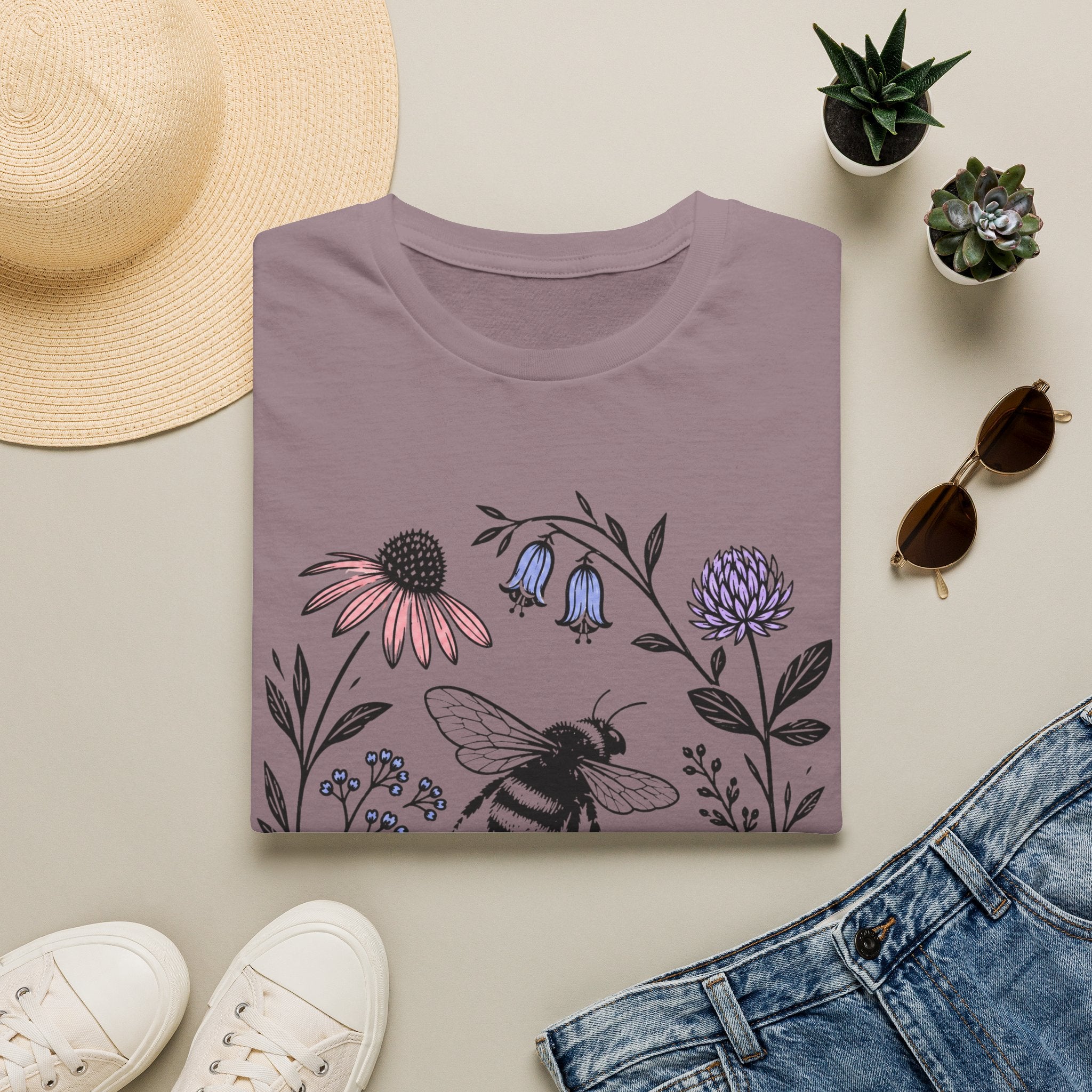 Bee WIth Wildflowers T-Shirt