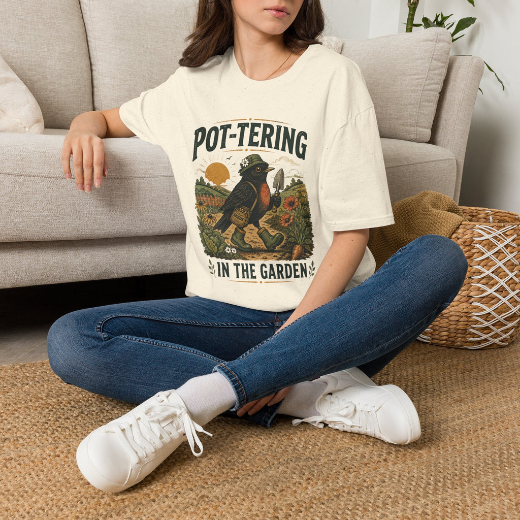 Pottering in the Garden Bird T-Shirt by Zen & Zucchinis Slow Garden Club