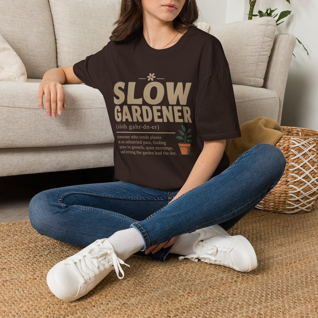 Slow Gardener Definition T-Shirt - Zen & Zucchinis garden graphic tee