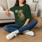 Coffee Time Cottage Garden Rooster T-Shirt