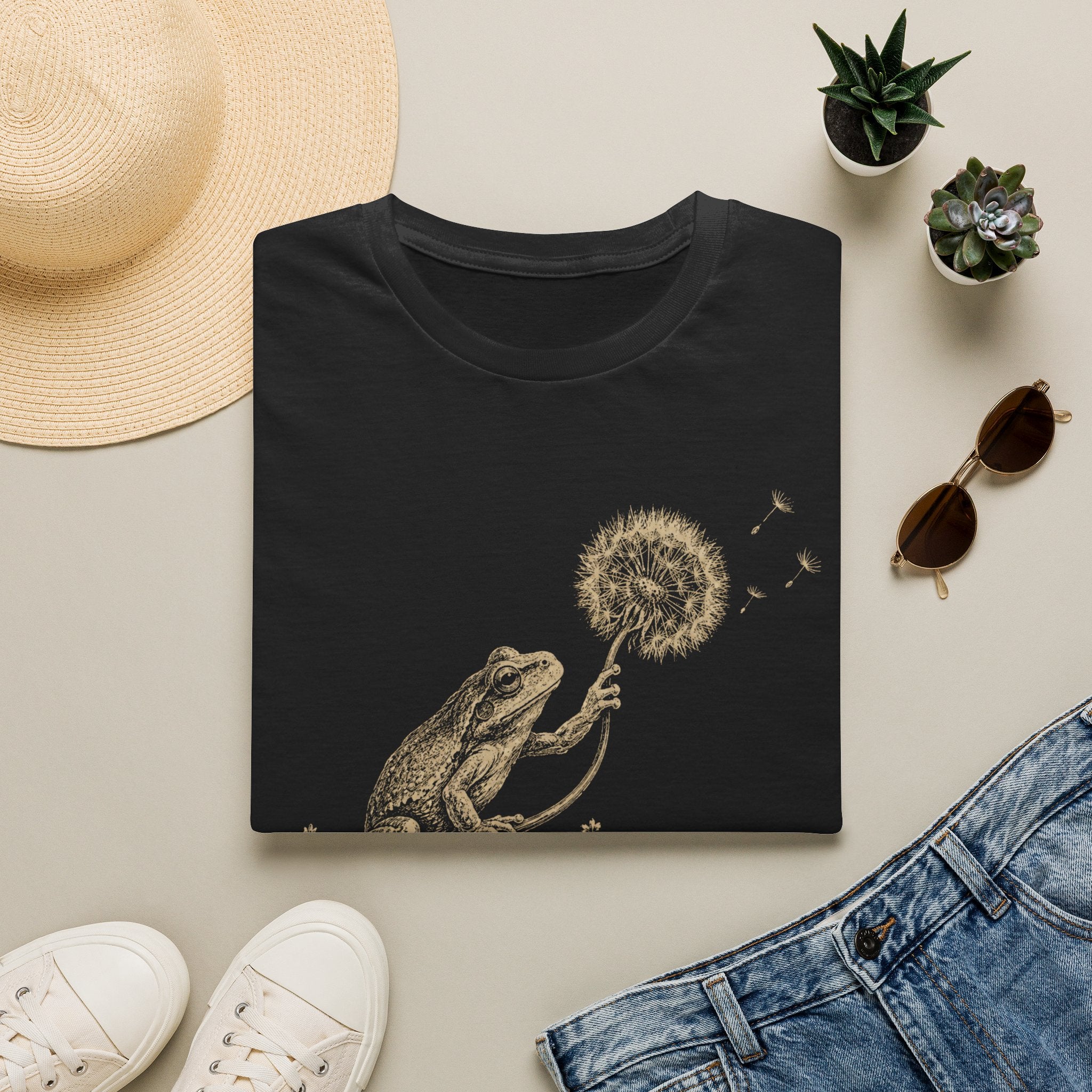 Frog with Dandelion Wish T-Shirt