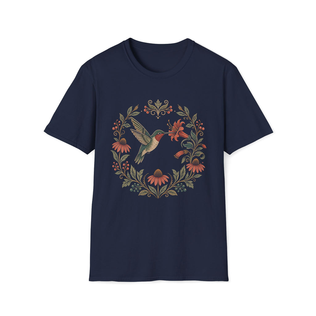 Hummingbird Flower Cirle T-Shirt