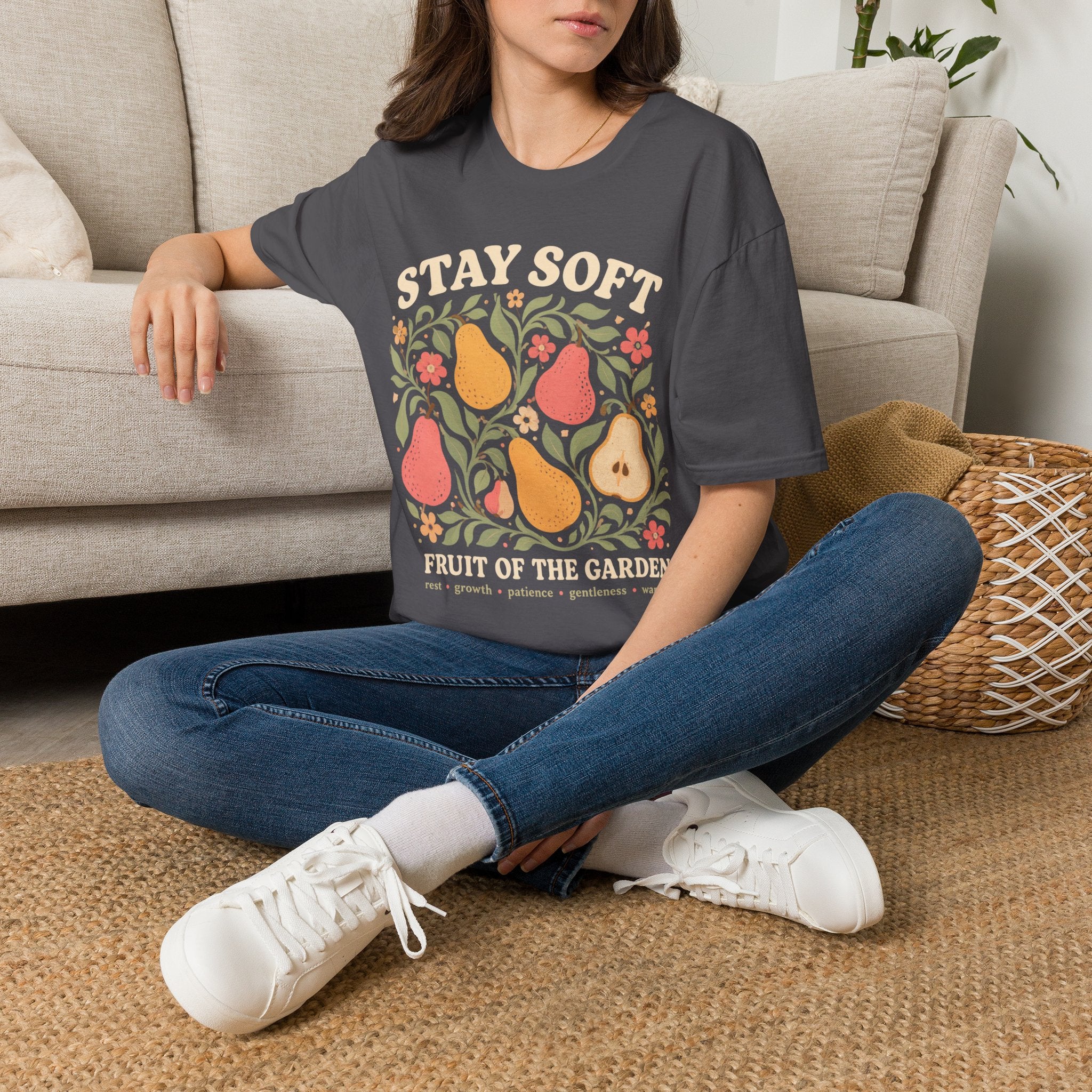 Stay Soft Fruit of the Garden Cottage T-Shirt by Zen & Zucchinis Slow Garden Club