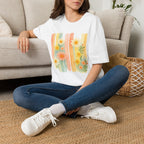 Flower Watercolor Wall T-Shirt by Zen & Zucchinis Slow Garden Club
