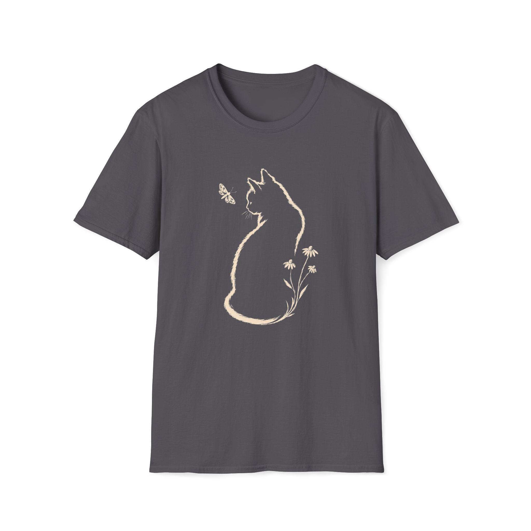 Cat Butterfly Silhouette T-Shirt