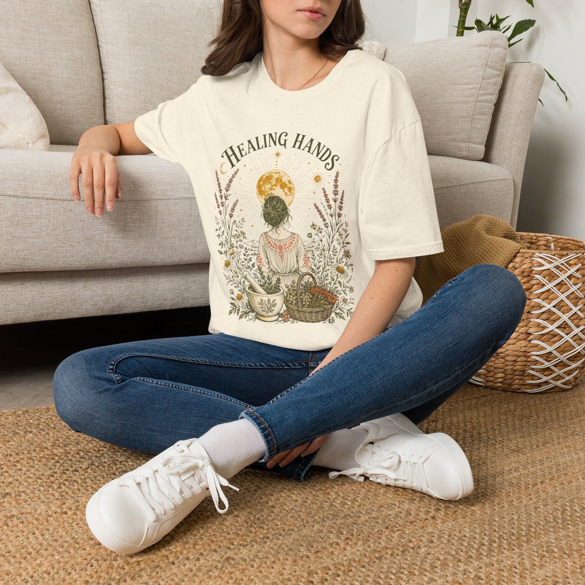 Healing Hands Garden Mother T-Shirt by Zen & Zucchinis Slow Garden Club