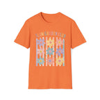 Flower On Stripes Summer Garden T-Shirt