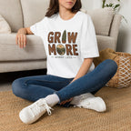 Grow More, Worry Less Garden T-Shirt by Zen & Zucchinis Slow Garden Club