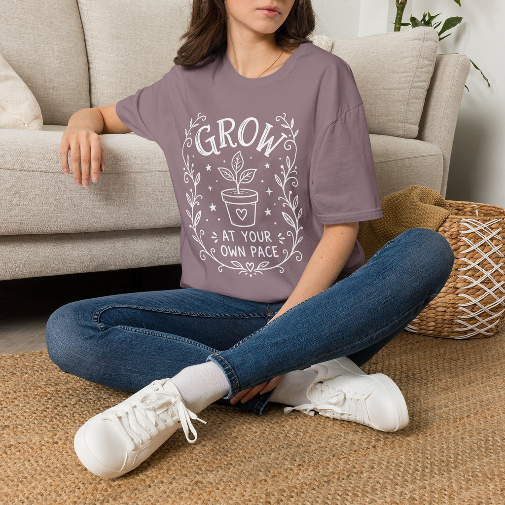 Grow at Your Own Pace Garden T-Shirt by Zen & Zucchinis Slow Garden Club
