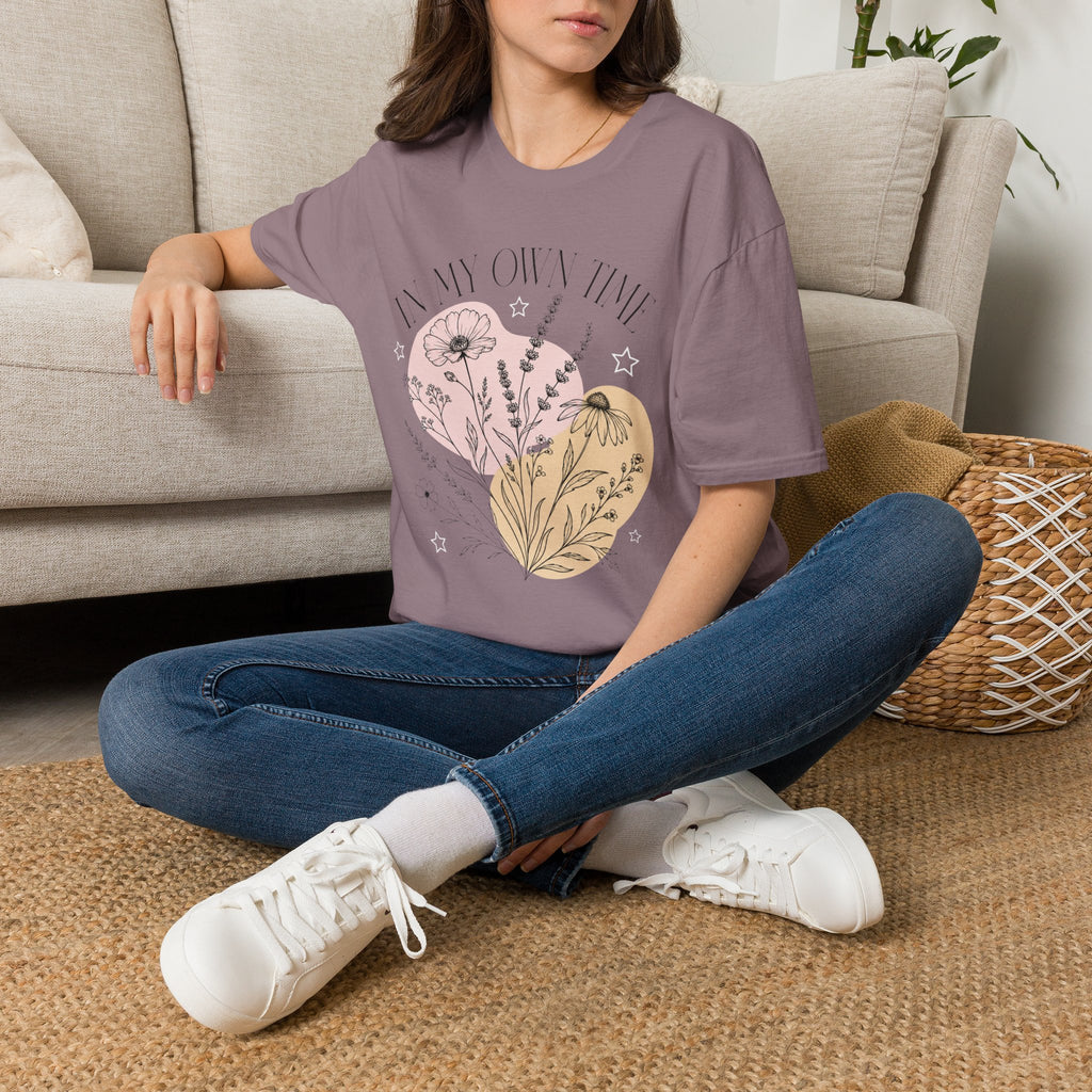 In My Own Time Boho Botanical T-Shirt by Zen & Zucchinis Slow Garden Club