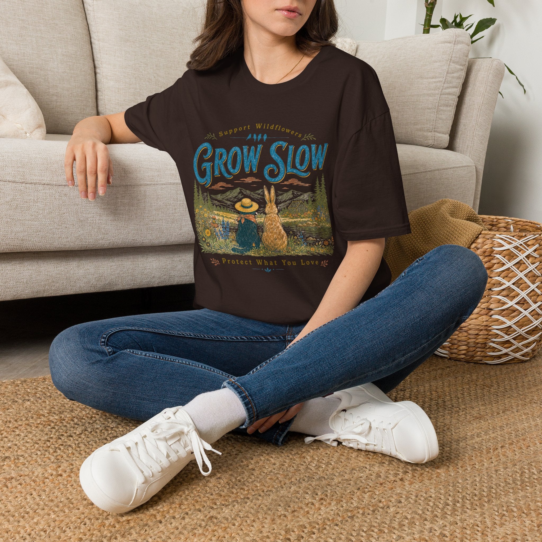 Grow Slow Wildflower Garden T-Shirt by Zen & Zucchinis Slow Garden Club