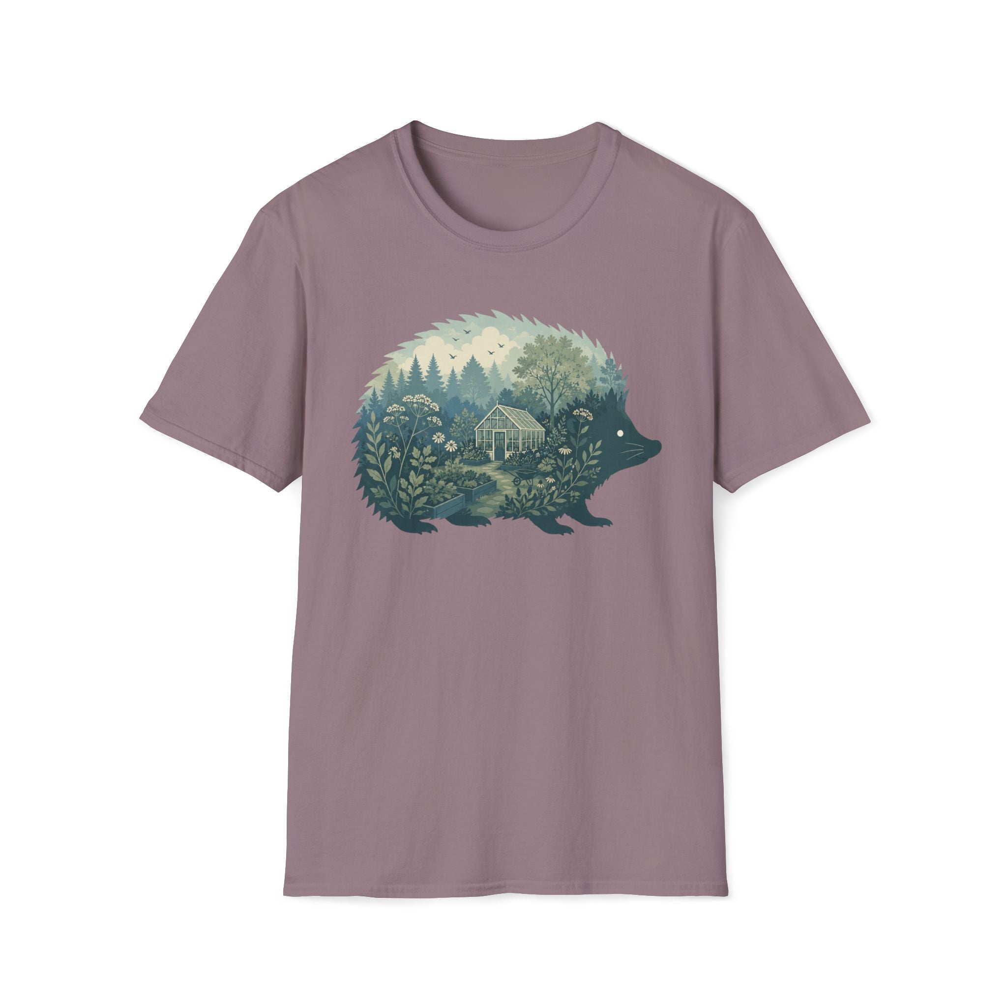 Hedgehog Garden Silhouette T-Shirt