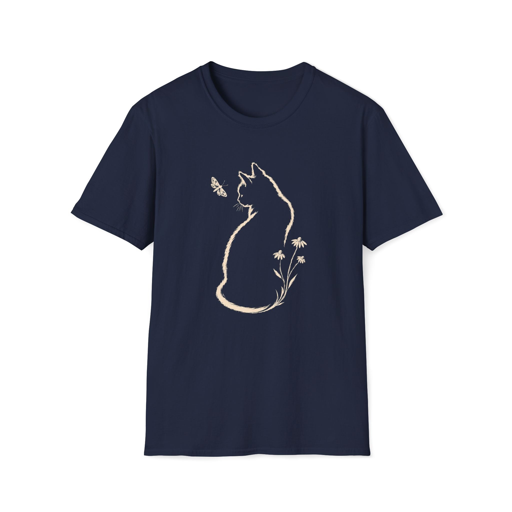 Cat Butterfly Silhouette T-Shirt