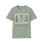 Slow And Steady Art Flower T-Shirt