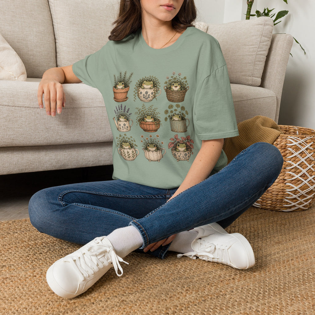 Froggy in a Pot T-Shirt by Zen & Zucchinis Slow Garden Club