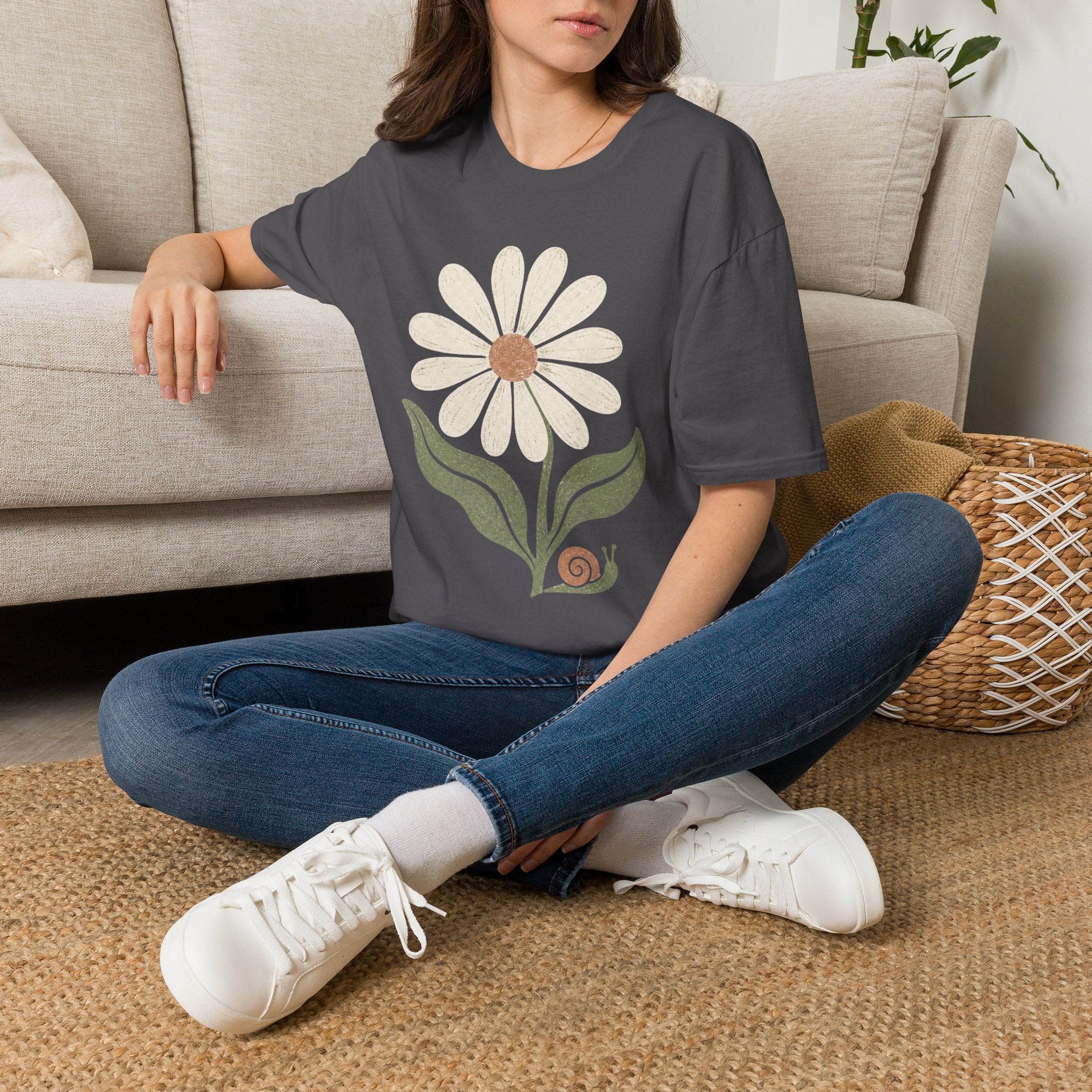 Flower & Snail Garden T-Shirt