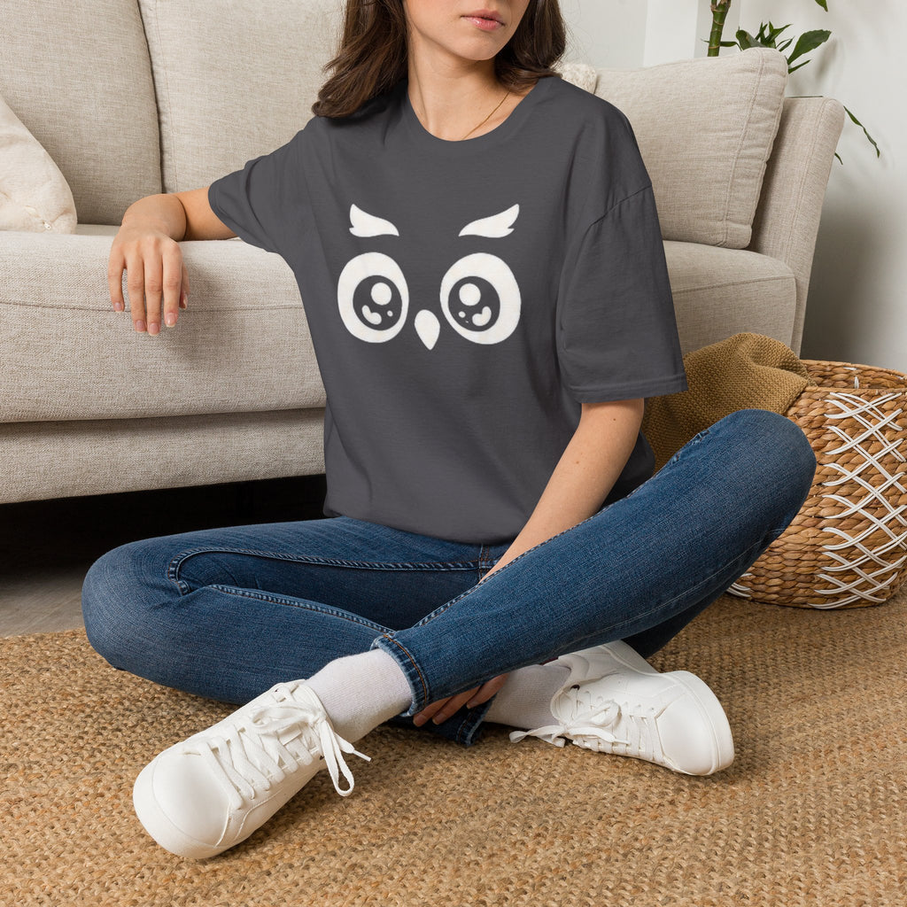 Cute Owl Gaze T-Shirt by Zen & Zucchinis Slow Garden Club
