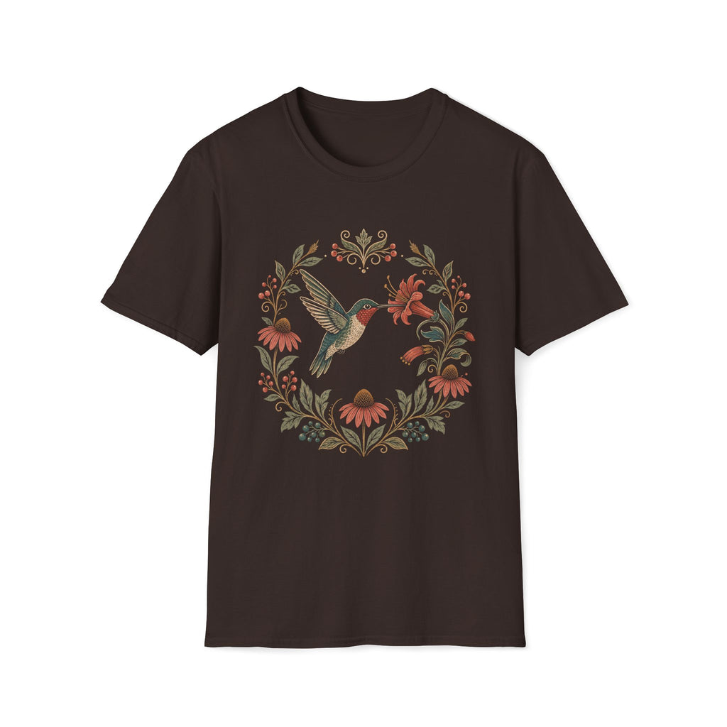 Hummingbird Flower Cirle T-Shirt