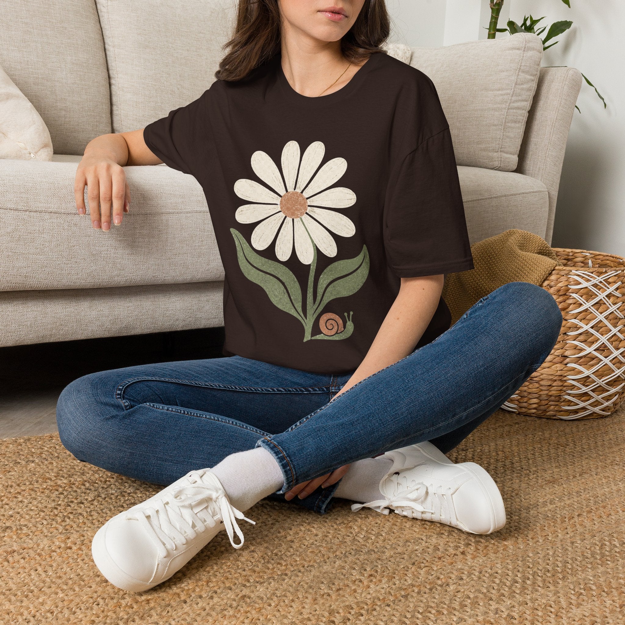 Flower & Snail Garden T-Shirt