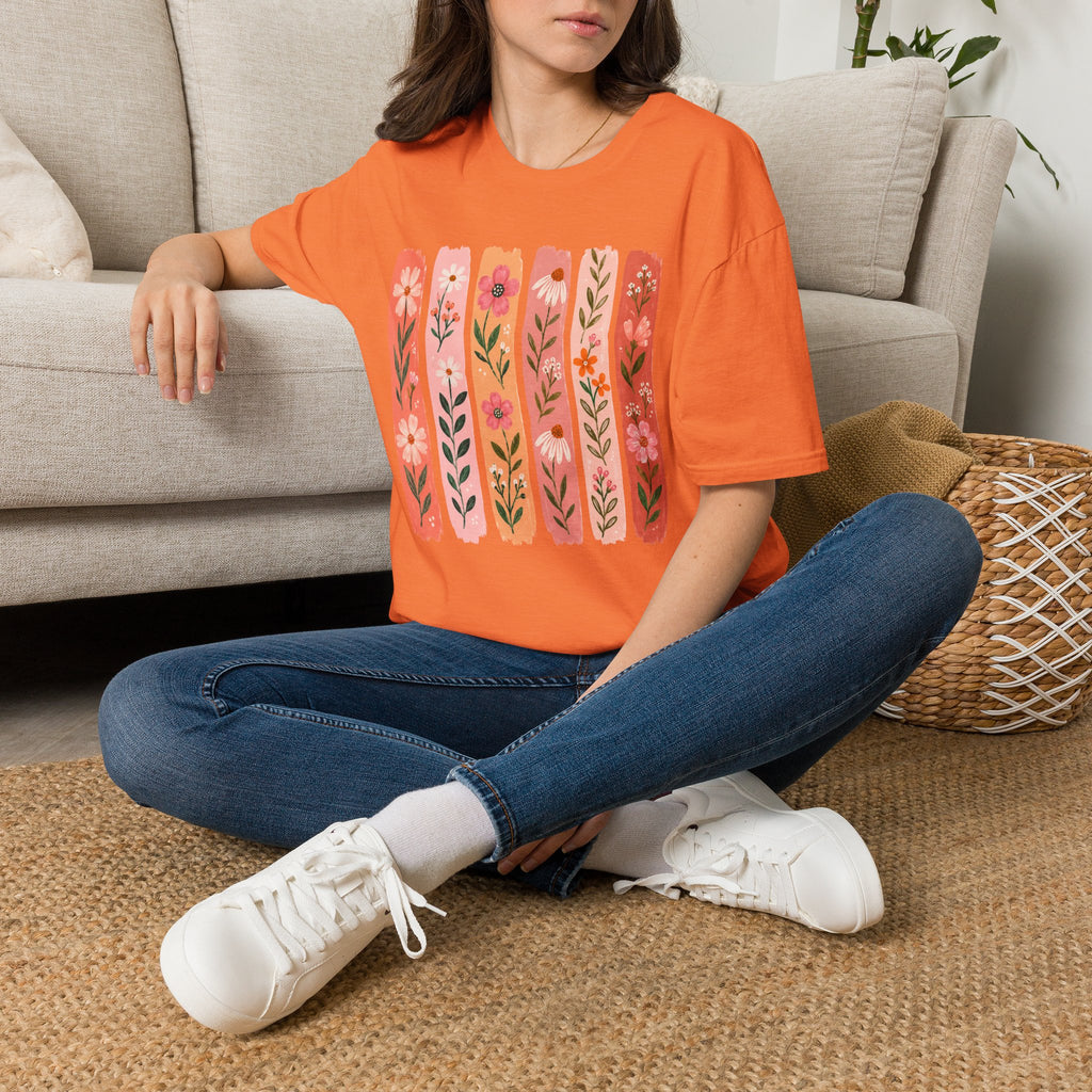 Flower on Stripes T-Shirt
