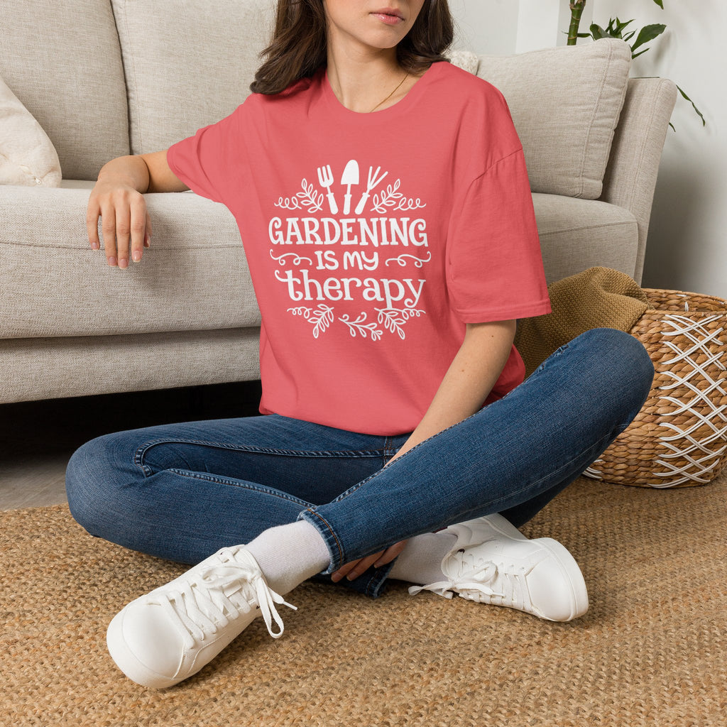 Gardening Is My Therapy T-Shirt by Zen & Zucchinis Slow Garden Club
