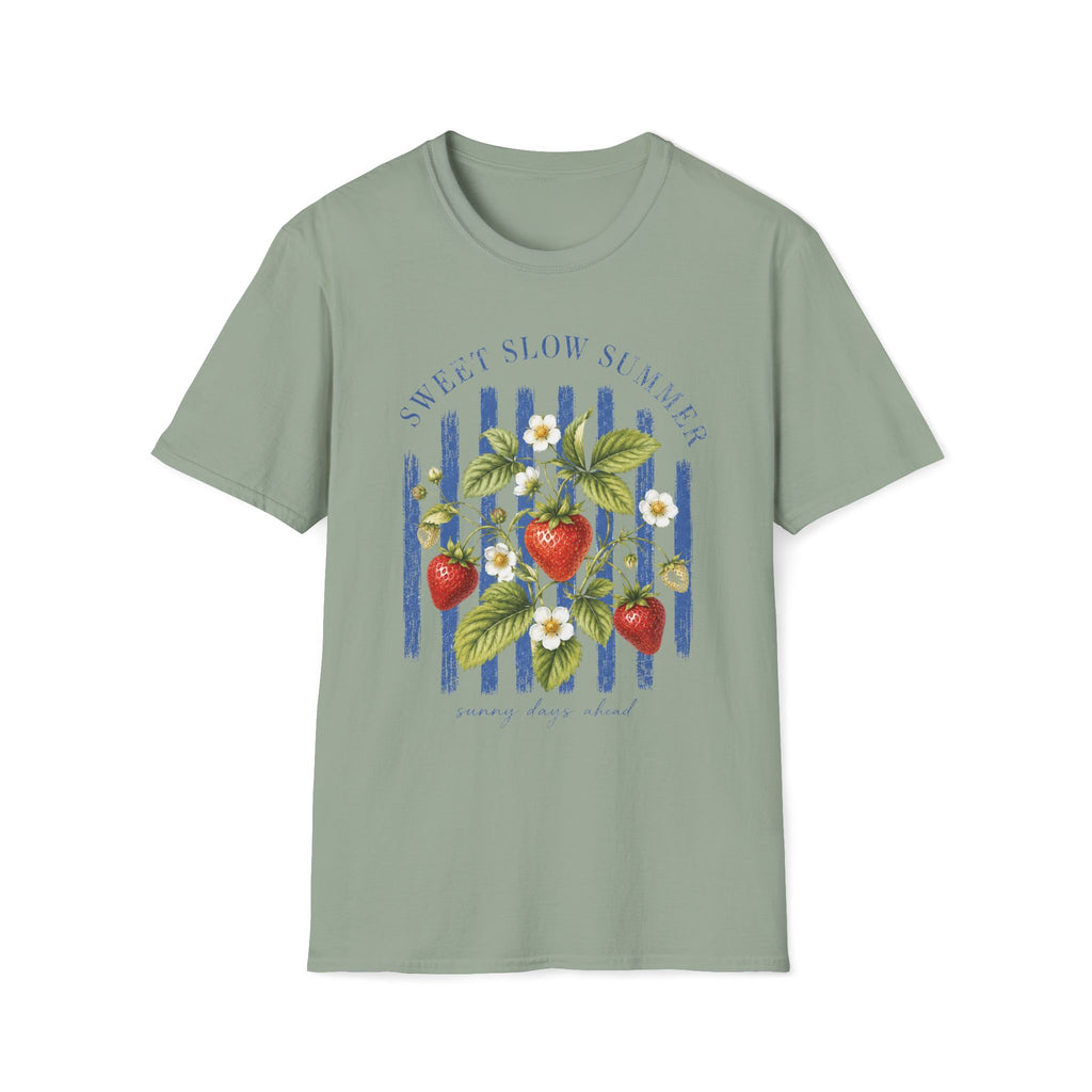 Sweet Slow Summer Strawberry Stripes T-Shirt