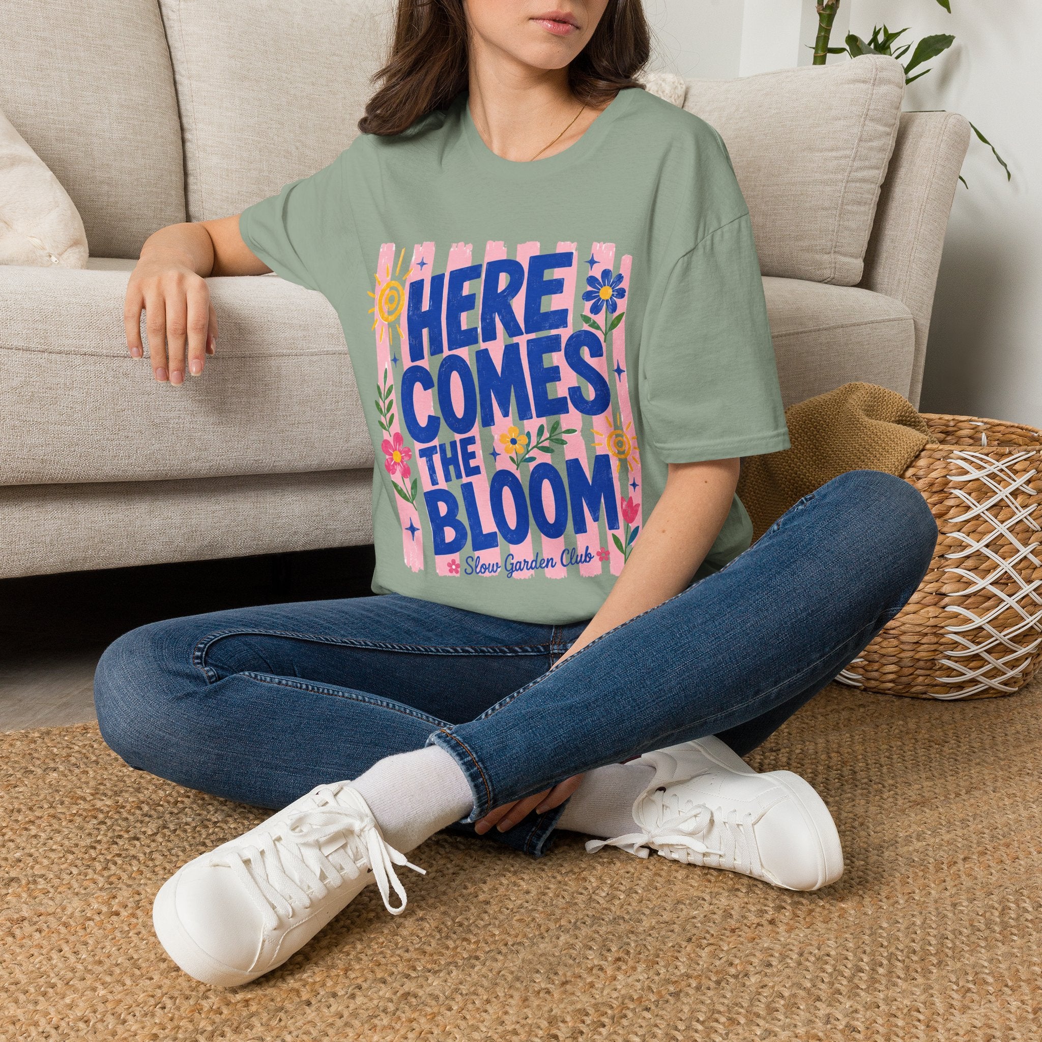Here Comes The Bloom Summer Stripes T-Shirt