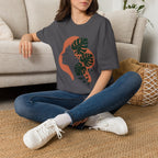 Floral Female Silhouette T-Shirt by Zen & Zucchinis Slow Garden Club