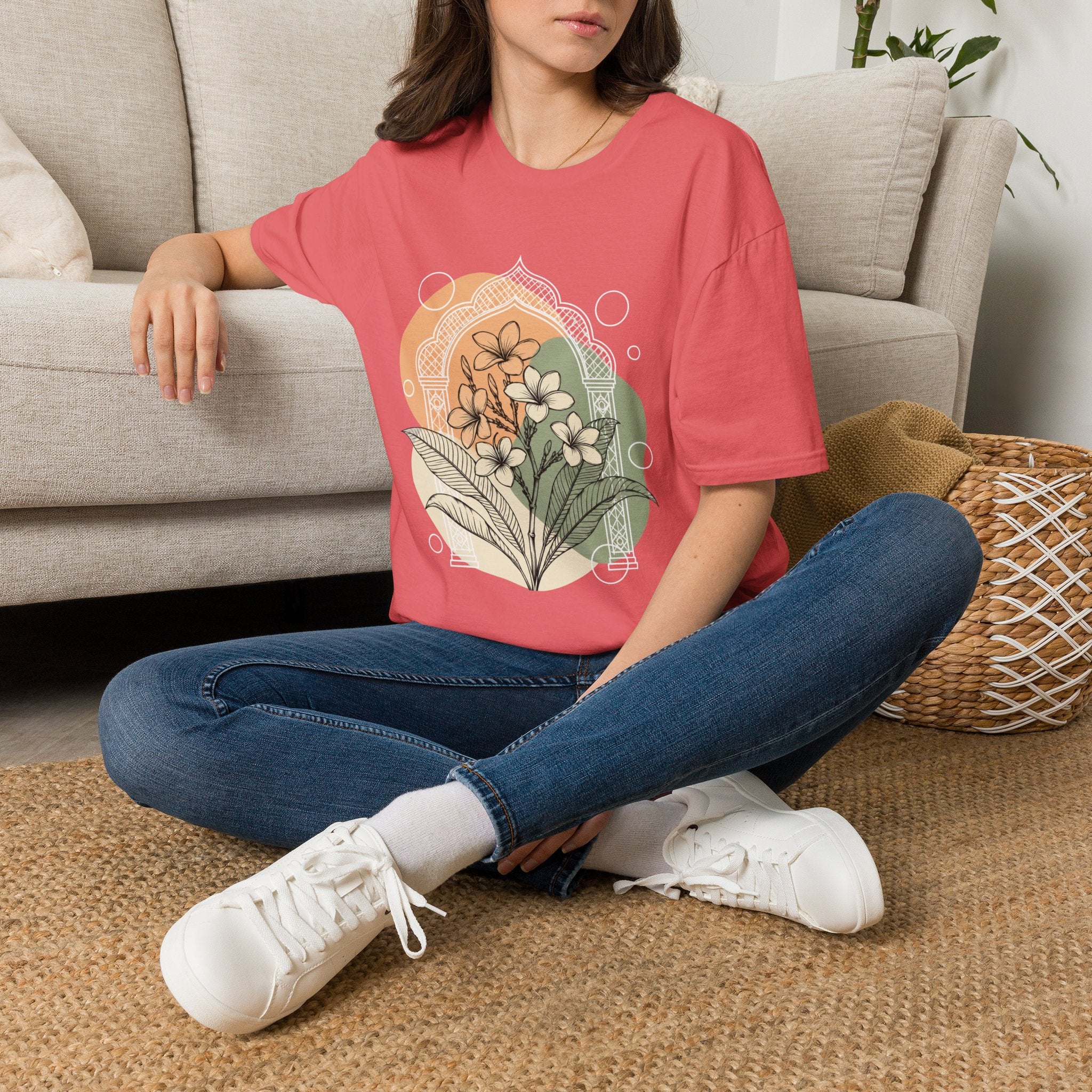 Bohemian Flower Graphic T-Shirt by Zen & Zucchinis Slow Garden Club