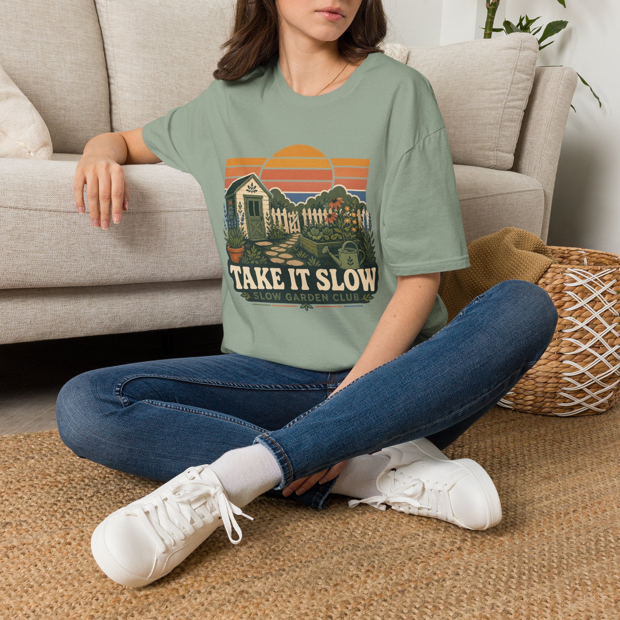 Take It Slow Garden Sunset T-Shirt