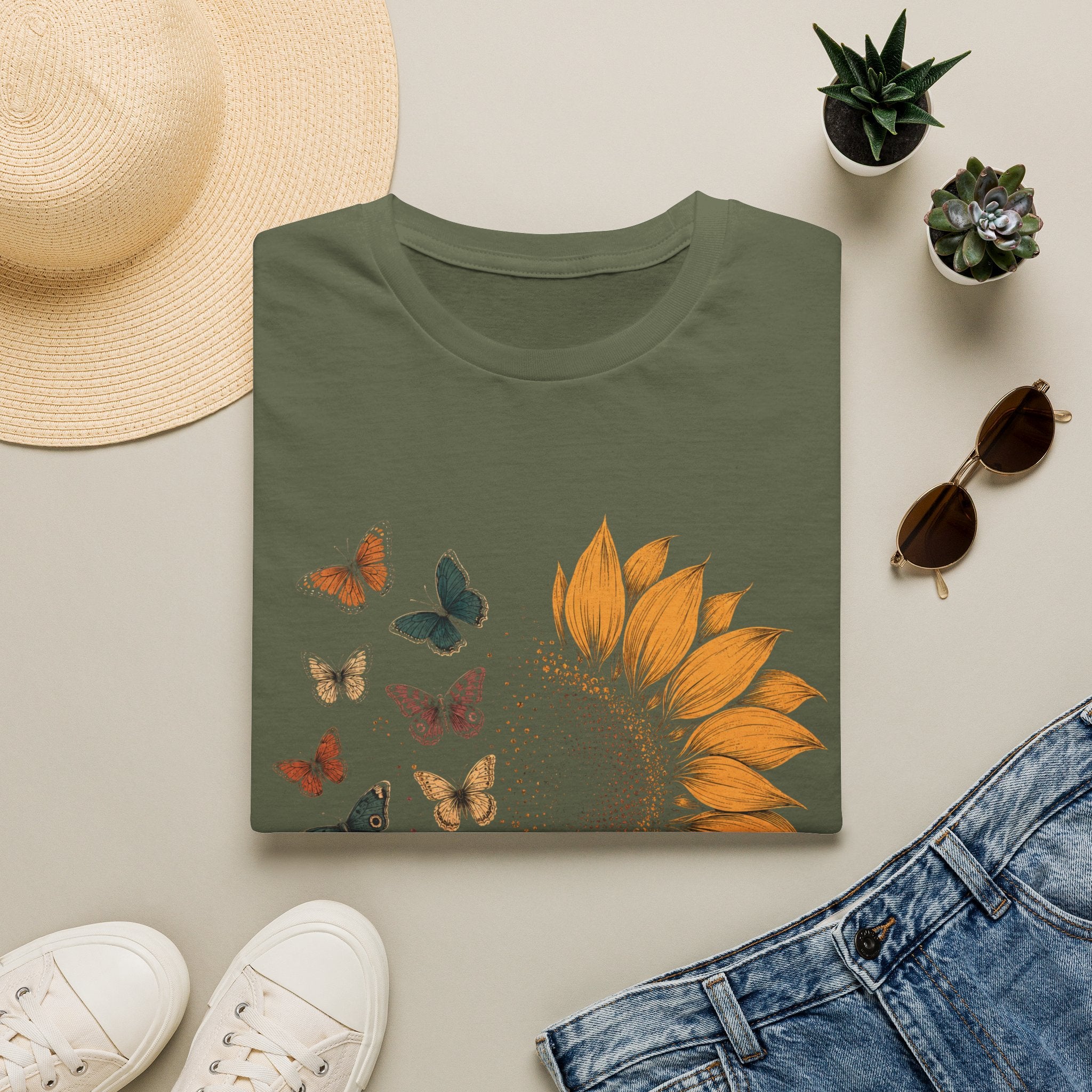 Sunflower Butterflies T-Shirt